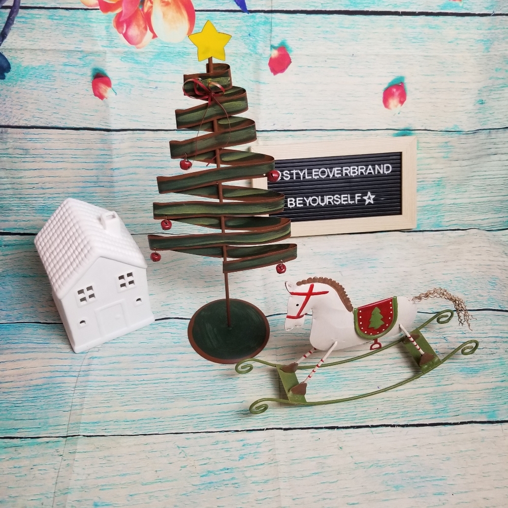 Christmas metal table top decor
